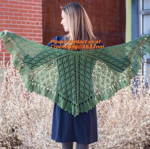 China Lady's Crochet Knitted Shawl,Hand Knitted Shawl ,Women Poncho, Free Knitting Crochet Woman on sale