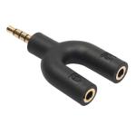 Special U Shaped 3.5mm 2 In 1 Headset Adapter Kit Stereo Audio Male to 2 Female