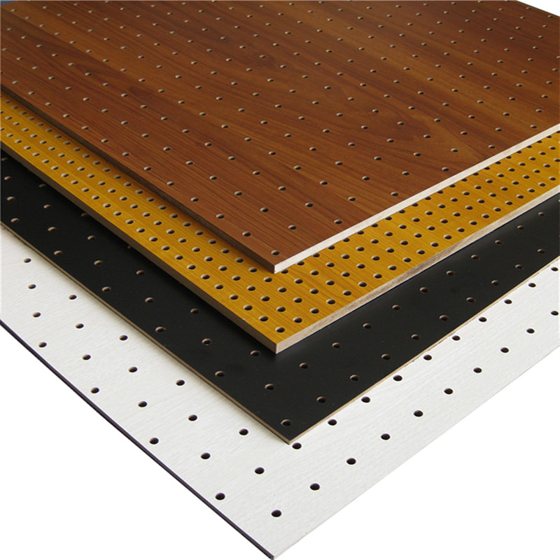 Customized 9 mm MDF Wooden Perforated Acoustic Absorption Panels Eco - Friendly