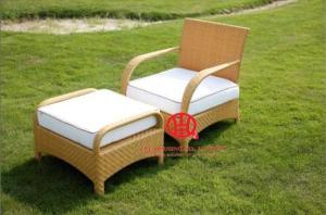 Wholesale Leisure garden furniture rattan chair with ottoman from china suppliers
