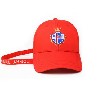 China Brushed Cotton Custom Mesh Baseball Hats / Long Strap Embroidered Golf Caps on sale