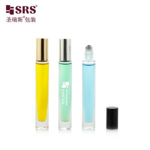 Wholesale 10ml thickness wall glass heavy perfume roller bottles with shiny metal cap from china suppliers