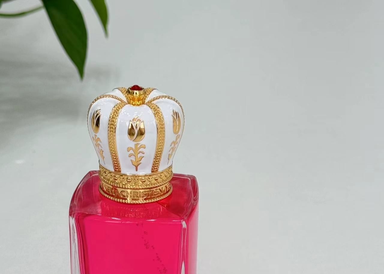 Exquisite Black / Gold Crown Shaped Diamond Zamak Perfume Caps For Standard Bottle Necks