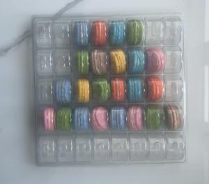 Wholesale Transparent 40 Pieces Plastic Macaron Packaging Macaron Serving Tray from china suppliers