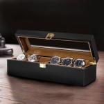 Premium Wooden 6 Slots Watch Box for Men Elegant Solid Wood Design. Perfect for