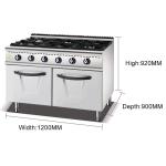Gas Valve LPG 43.8KW NG 50.3KW Commercial Cooking Range Machine