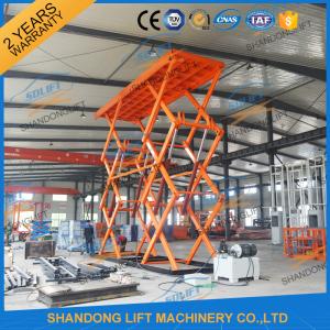 Wholesale 10T 8M Heavy Loading Material Lift Warehouse Stationary Hydraulic Scissor Lift CE TUV SGS from china suppliers