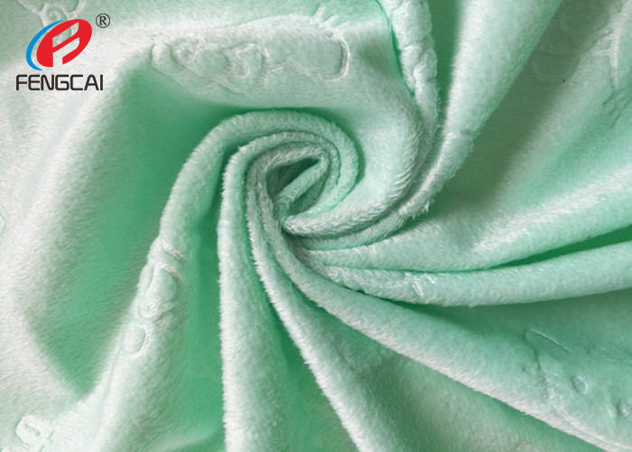 100 polyester emobssed kintting minky plush fabric printed blanket fabric for baby