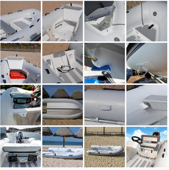 380Cm double flat bottom Aluminum Rib Boat with front locker in camouflage color