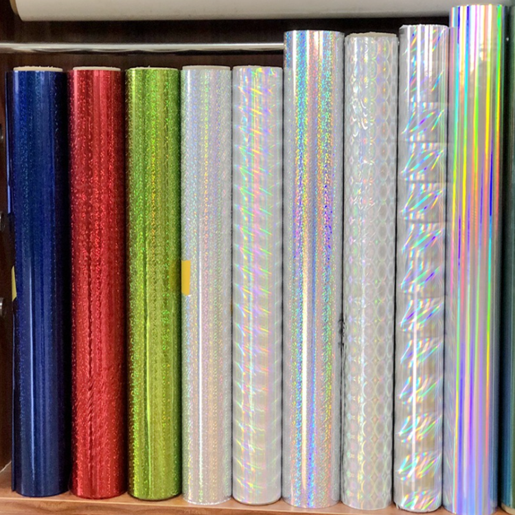 Transparent Self Adhesive Holographic Film Roll Soft Hardness For Laser Printer
