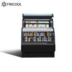 28 CU.FT Curved Glass Fridge Open Air Cooler Curtain 110V 60HZ
