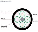 Fiber Optic GYTS Fiber Optic Communication Cable 4 Core