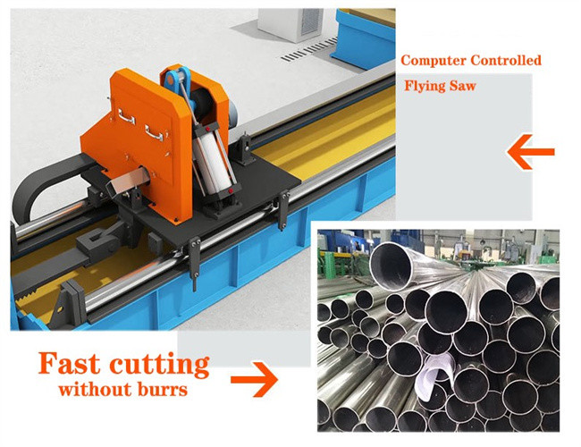 220V/380V/480v Black Steel Pipe Cutting Machine Flying Saw Machine