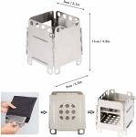 Picnic BBQ Cooker Portable Folding Stainless Steel Backpacking Stove Wood