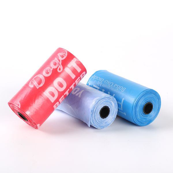 Personalized Drawstring Biodegradable Pet Waste Bags 1 Or 2 Sides Printing