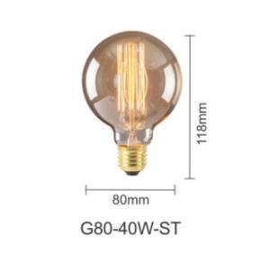 Wholesale 1800k Edison Filament Bulbs 40 Watt Globe Filament Light Vintage G80 from china suppliers