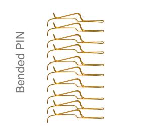 Wholesale BeCu C17200 Bend PIN 0.25mm Thickness Au Plating Lightweight from china suppliers