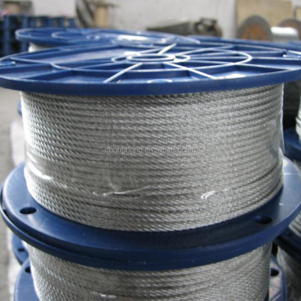 500ft Galvanized Aircraft Cable 500ft Plastic Reels for Cold Heading Steel OEM