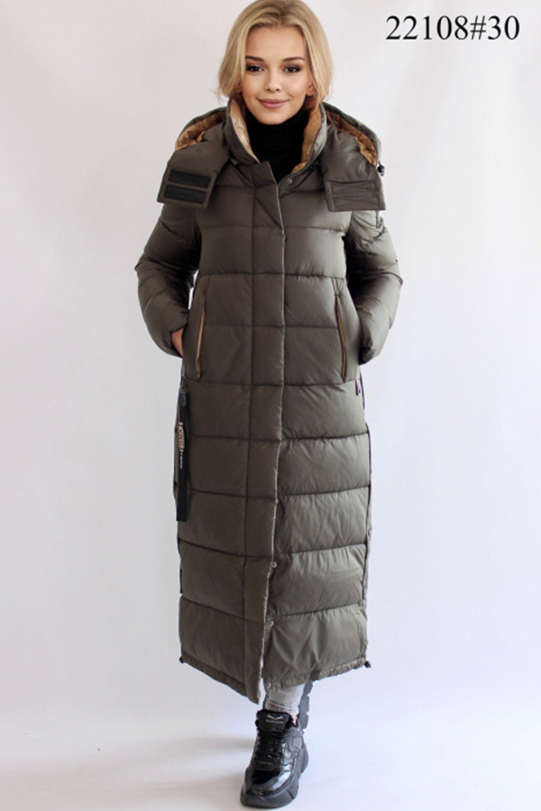 FODARLLOY Ladies Warm Hooded Solid Color Cotton-padded Clothes Women Long Down Winter Slim Jackets