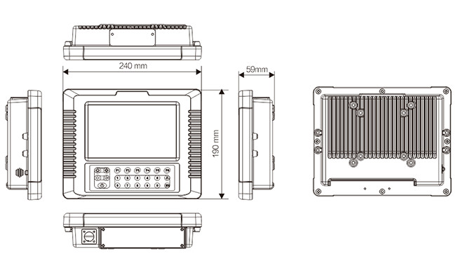 Android 7.1.2 7" Vehicle Mount Computer IP65 Capacitive Touch