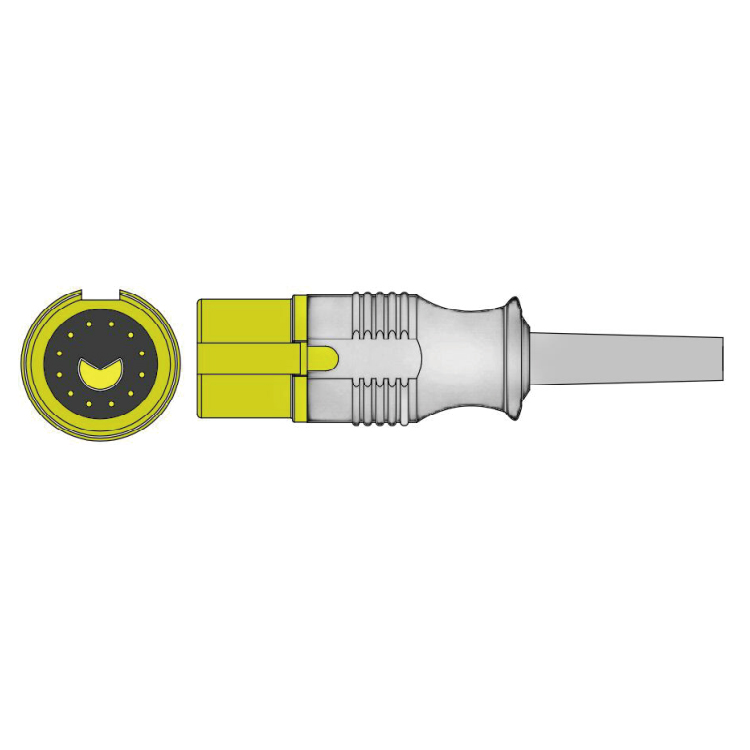 Fukuda Denshi 12 Pin IBP Adapter Cable To Medex Transducer IBP Cable