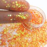Other Certified Orange Glitter for Nails and Excellent Nail Art Effect Eyeshadow