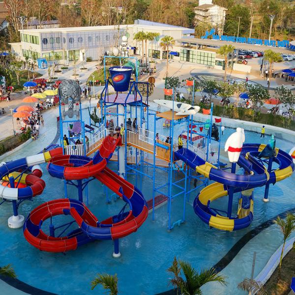 Outdoor Water Park Design Building Water Park Equipment Fiberglass Water Slide