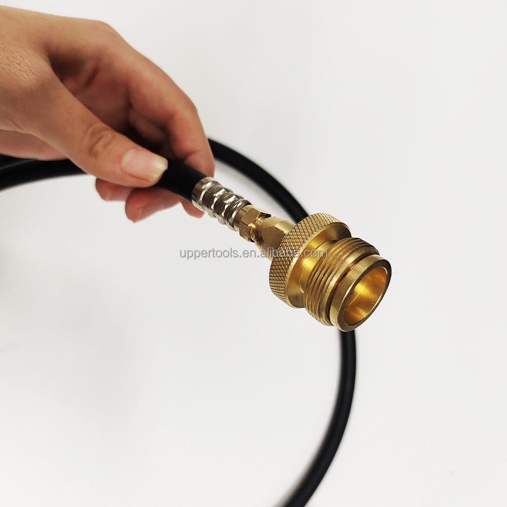 Flexible 5 FT Extension Hose For 1Lb Propane Tank Cylinder Processing Service Cutting