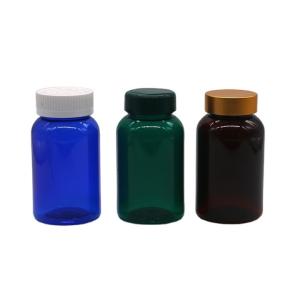 Wholesale Industrial 160ML PET Luxury Golden Cap Plastic Bottle for Fish Oil/Capsule/Pill/Honey from china suppliers