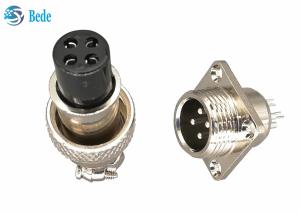Wholesale 5 6 7 Pin M12 Circular Connector With Square Flange Male And Female Sets from china suppliers