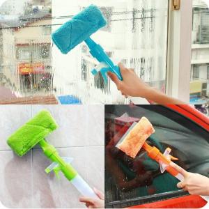 China Muti-Fuction Water Spray Window Cleaner Swivel Squeegee And Microfiber Window Scrubber on sale