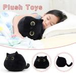 Black Cat Plush Toy: Soft, Stuffed Animal Pillow, Baby Sofa Decoration, Cat