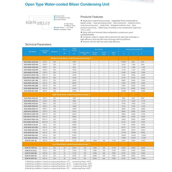KUB 4FES-5Y Condensing Unit 380V-440V for Cold Storage -20-8C