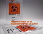 medical packaging plastic sterilized medical k bag, block writable zip lock drug