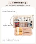 Transparent Cosmetic Case Travel Makeup Zipper Pouch Toiletry Bag with Handle