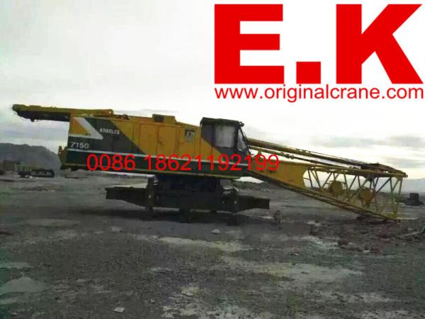 Used Japanese track crane 150ton Kobelco crawler crane track crane lattice boom
