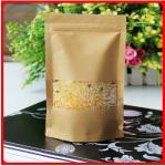 Food Grade Customized Paper Bags Kraft Paper With Window For Beans / Rice