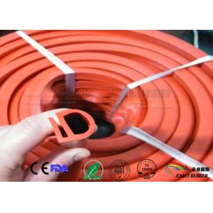 Buy cheap orange color E section silicone seal for oven，E shape silicone strips from wholesalers