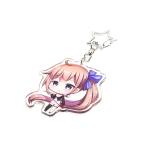 Custom high quality cute single glitter epoxy plastic acrylic keychain resin