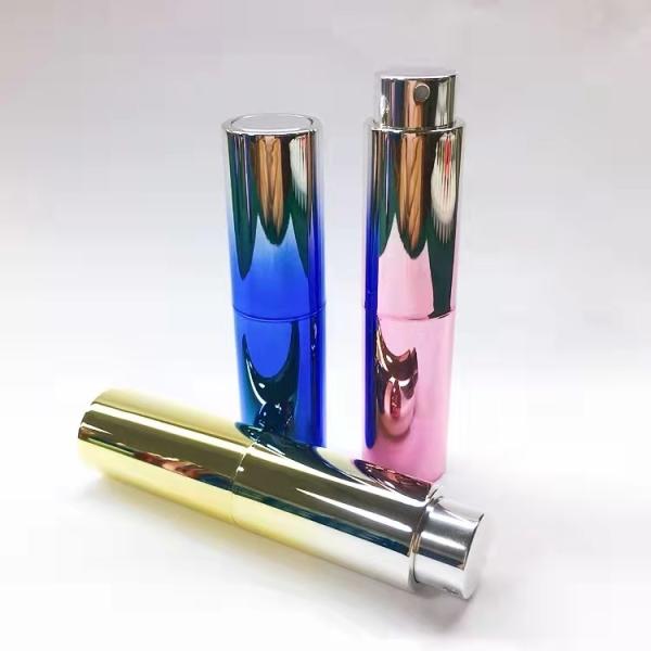 10ML UV Gradient Gold Color Customized Color Perfume Spray Bottle Replaceable