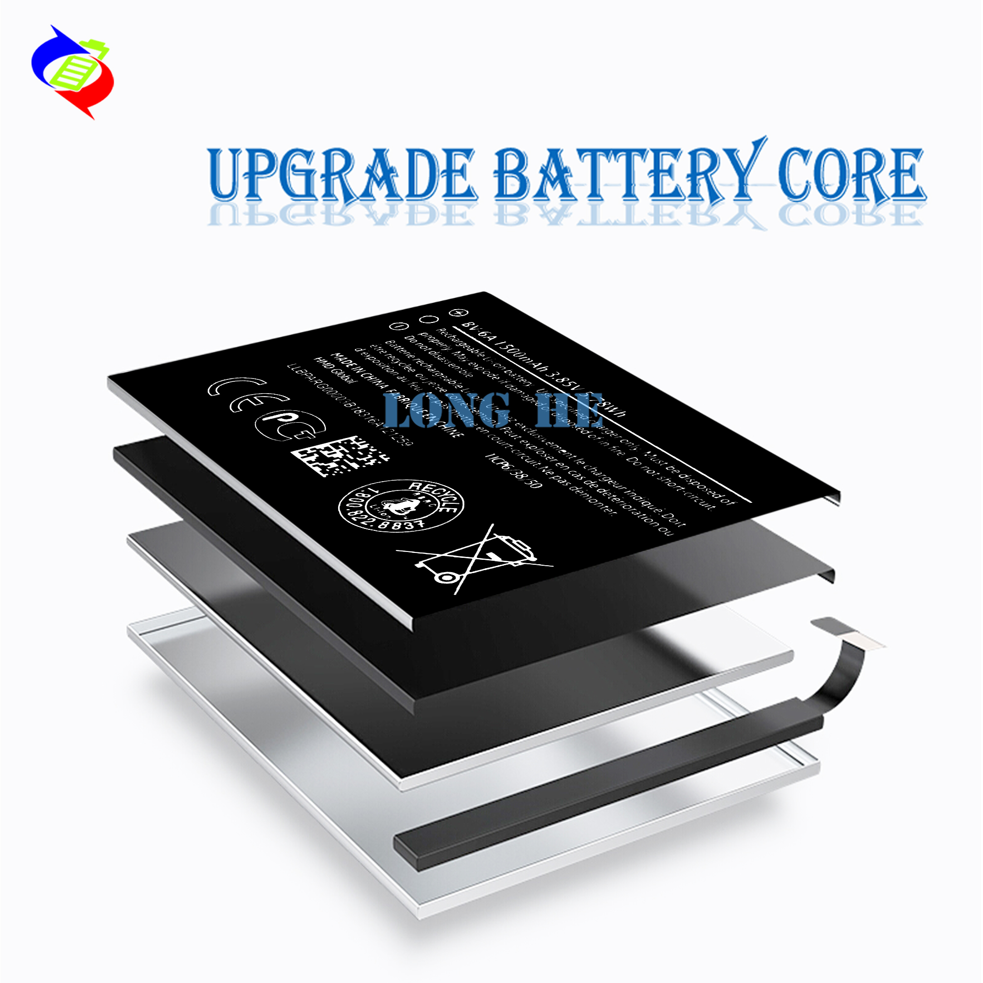BV-6A 1500mAh Black Battery for Nokia Banana 2060 3060 5250 C5-03 8110 4G Mobile Phones