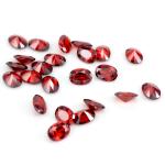 8*12mm Coloured moissanite Oval Blood Red Crystal Glass Moissanite for