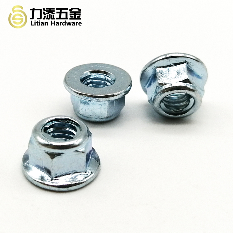 DIN 980 Metal Self Locking Nut , M5 M6 Flange Lock Nut Galvanized