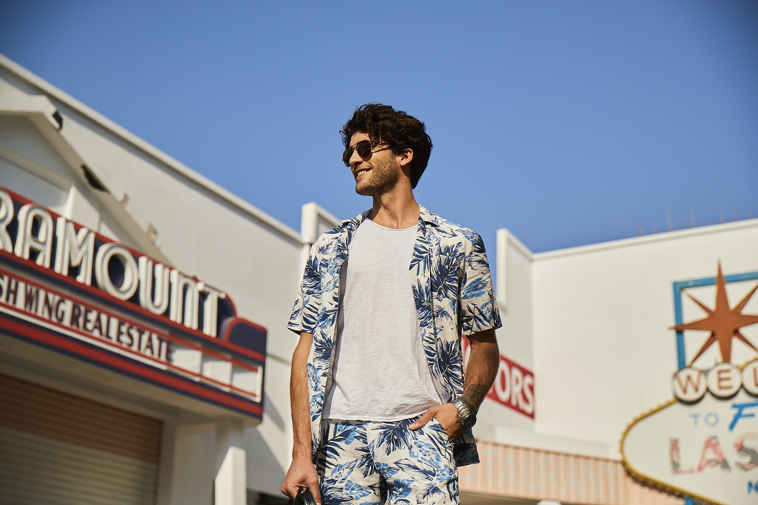 100% Linen Custom Hawaiian Shirts Blue Coolness Tropical Button Up Shirt