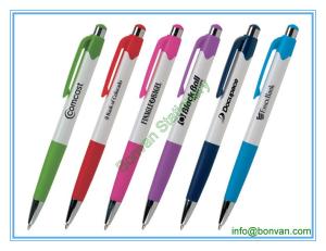 Wholesale silk screen printing plastic ballpen,economical plastic pen from china suppliers