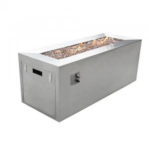 China Multi-Function Outdoor Rectangular 304 Stainless Steel Fire Pit Table For Backyard on sale