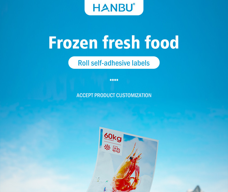 Custom Juice Bottle Frozen Food Label Roll Printed Self Adhesive Waterproof