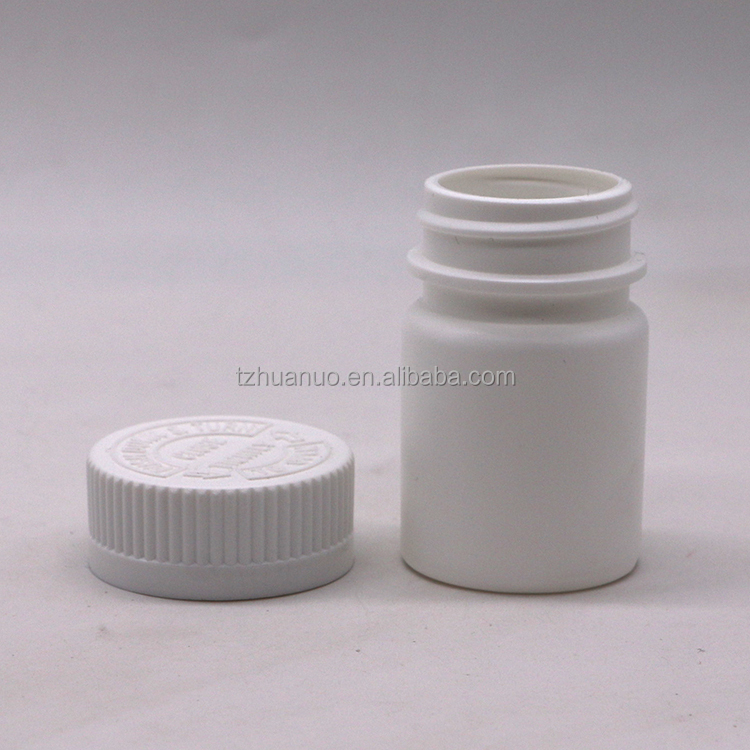 30mL Round Shape PE Plastic Bottle for Medicine Solid Tablet Capsule Storage Solution