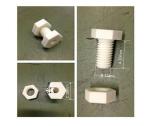 Custom High Strength Ceramic Bolt Ceramic Nut Ceramic Hardware Parts