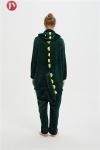 Wholesale Supersoft Fluffy Flannel Onesies Green Dinosaur Animal Pajamas Adult